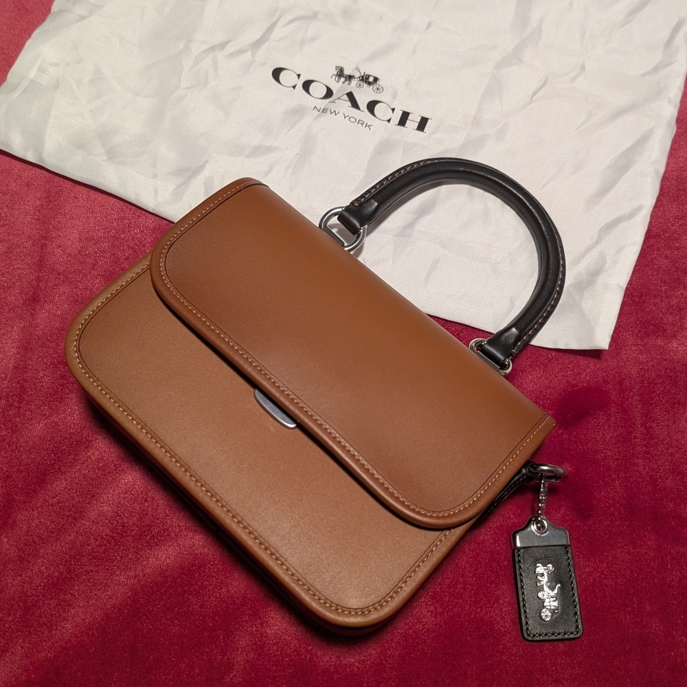 Coach Rogue Top Handle in Colorblock - Burnished Amber